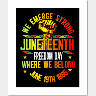 Juneteenth 1865 Celebrate Independence Day Posters and Art